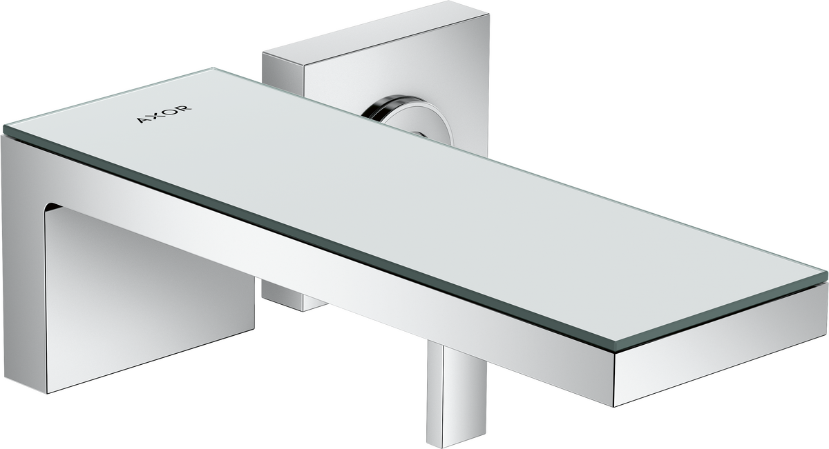 Axor MyEdition 1.2 GPM Single Handle Wall Mounted Chrome/ Mirror Glass Faucet Trim Without Pop-Up Drain
