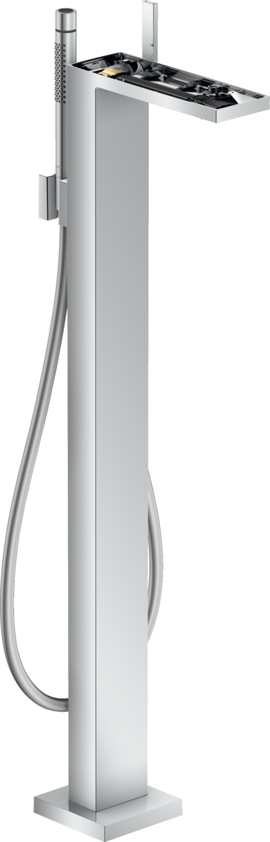 Axor MyEdition 5.3 GPM Freestanding Chrome Tub Filler Trim With 1.75 GPM Handshower