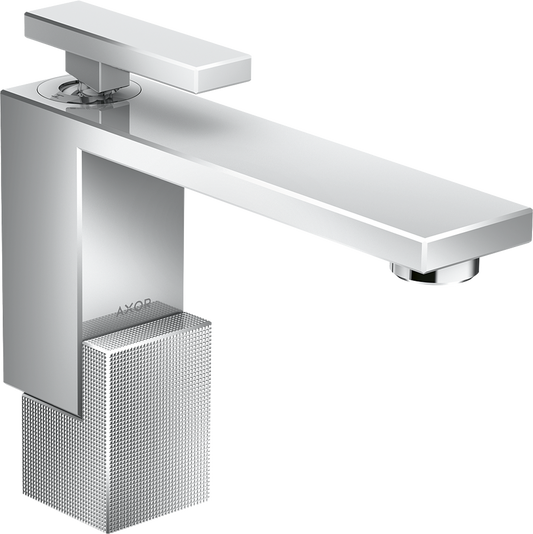 Axor Edge 1.2 GPM 130 Diamond Cut Single Hole Lever Handle Chrome Faucet