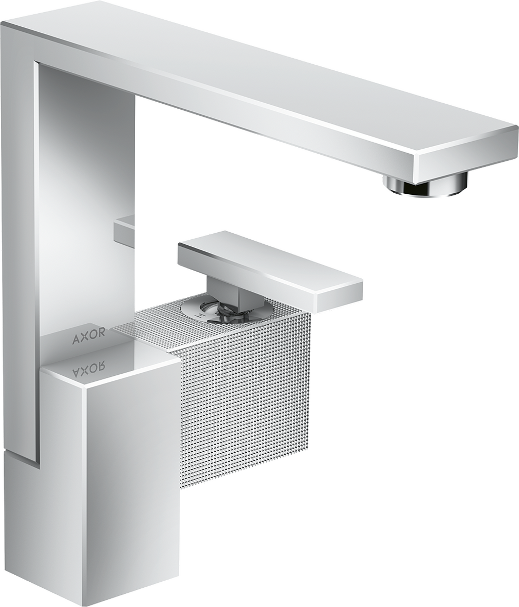 Axor Edge 1.2 GPM 190 Diamond Cut Single Hole Lever Handle Chrome Faucet