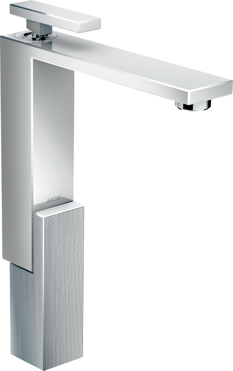 Axor Edge 1.2 GPM 280 Diamond Cut Single Hole Lever Handle Chrome Faucet