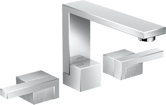 Axor Edge 1.2 GPM 130 Diamond Cut Chrome Widespread Faucet