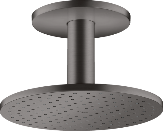 Axor ShowerSolutions 2.5 GPM 250 2-Jet Brushed Black Chrome Showerhead With Ceiling Connection