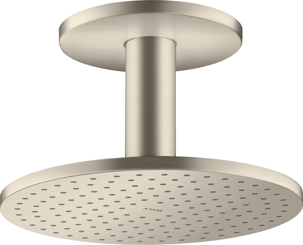 Axor ShowerSolutions 1.75 GPM 250 2-Jet Brushed Nickel Showerhead With Ceiling Connection