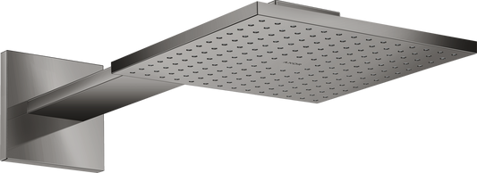 Axor ShowerSolutions 1.75 GPM 250 Square 2-Jet Polished Black Chrome Showerhead With Showerarm Trim