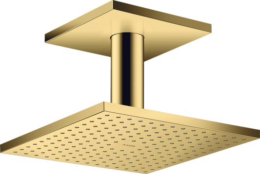 Axor ShowerSolutions 2.5 GPM 250 2-Jet Polished Gold Optic Showerhead With Ceiling Connection