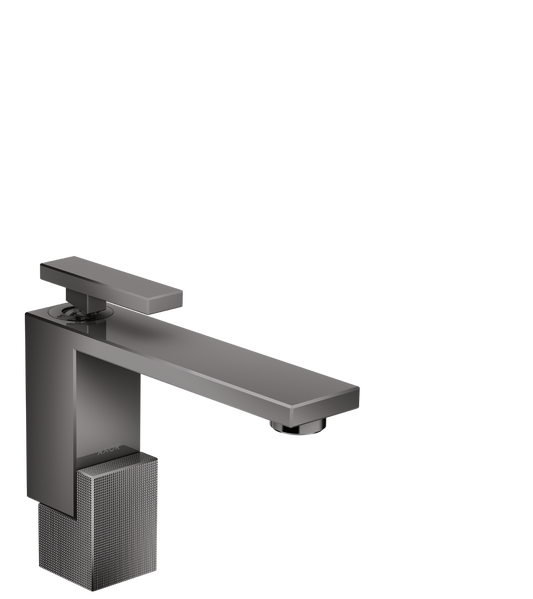 Axor Edge 1.2 GPM 130 Diamond Cut Single Hole Lever Handle Polished Black Chrome Faucet