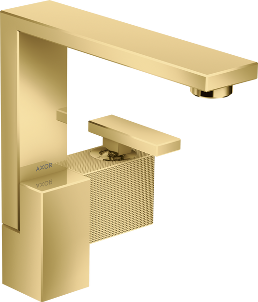 Axor Edge 1.2 GPM 190 Diamond Cut Single Hole Lever Handle Polished Gold Optic Faucet