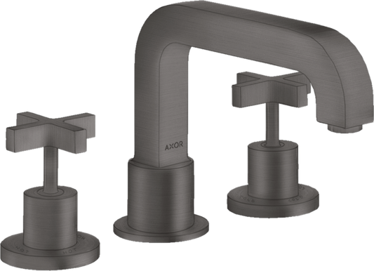 Axor Citterio 5 GPM 3-Hole Cross Handles Brushed Black Chrome Roman Tub Set Trim