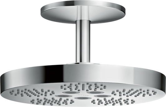Axor One 11" 1.75 GPM 280 2-Jet Chrome Showerhead With Ceiling Mount Trim