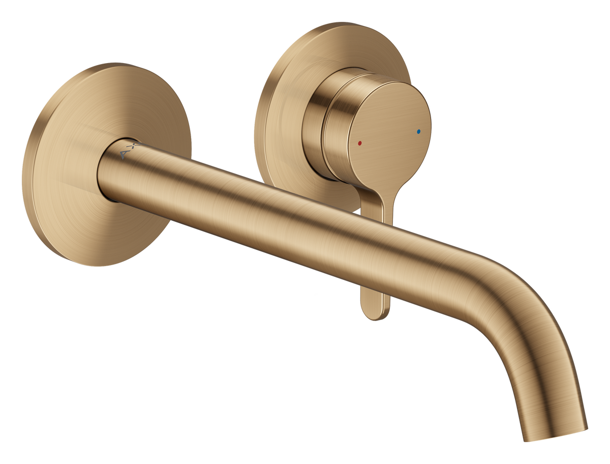 Axor One 1.2 GPM Single Lever Handle Brushed Bronze Wall Mounted Faucet