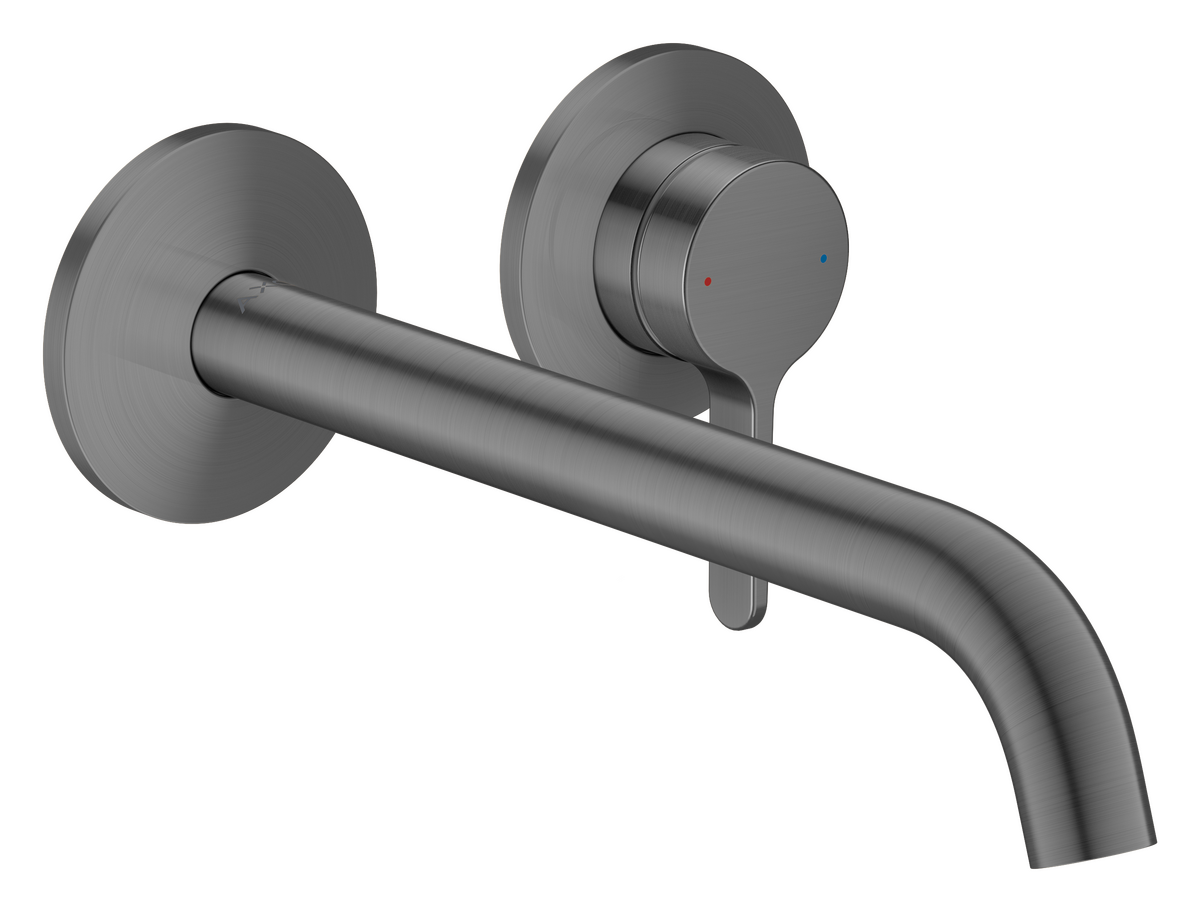 Axor One 1.2 GPM Single Lever Handle Brushed Black Chrome Wall Mounted Faucet