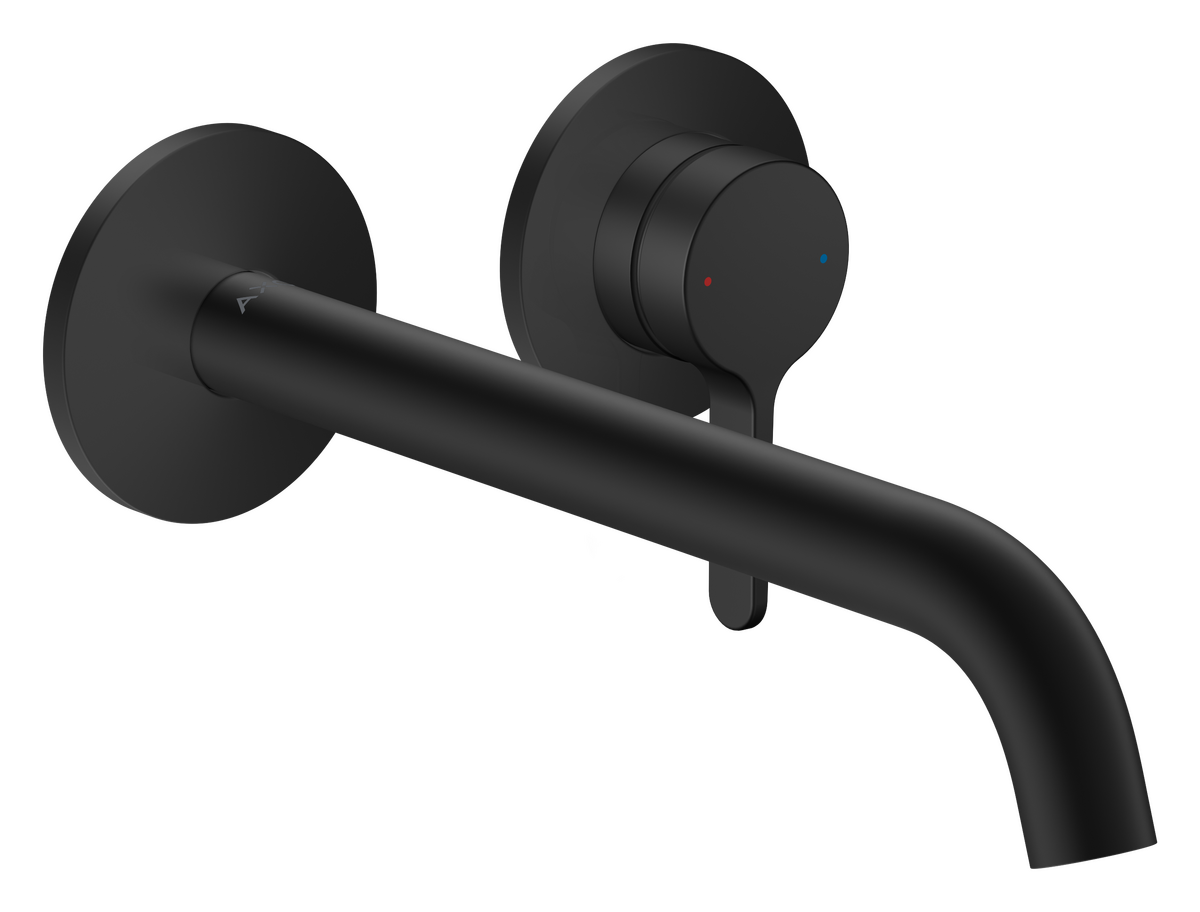 Axor One 1.2 GPM Single Lever Handle Matte Black Wall Mounted Faucet