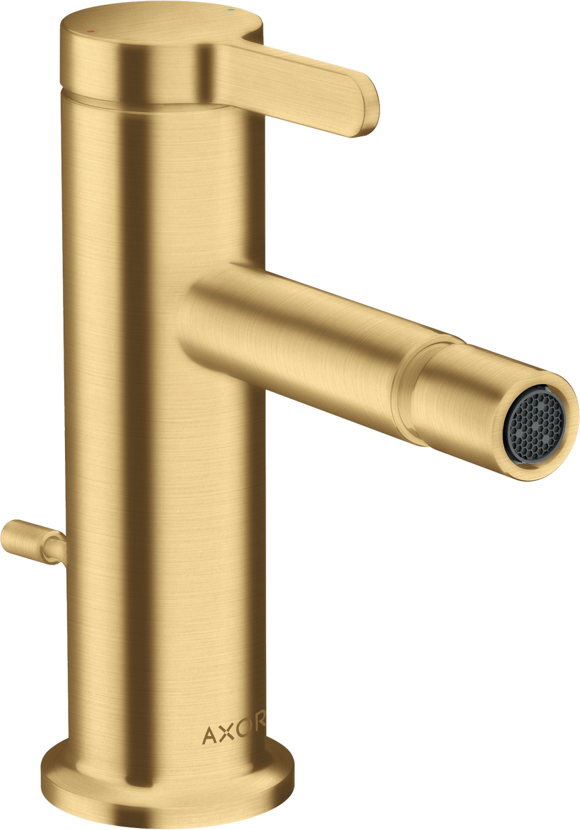 Axor One 1.5 GPM Single Hole Lever Handle Brushed Gold Optic Bidet Faucet