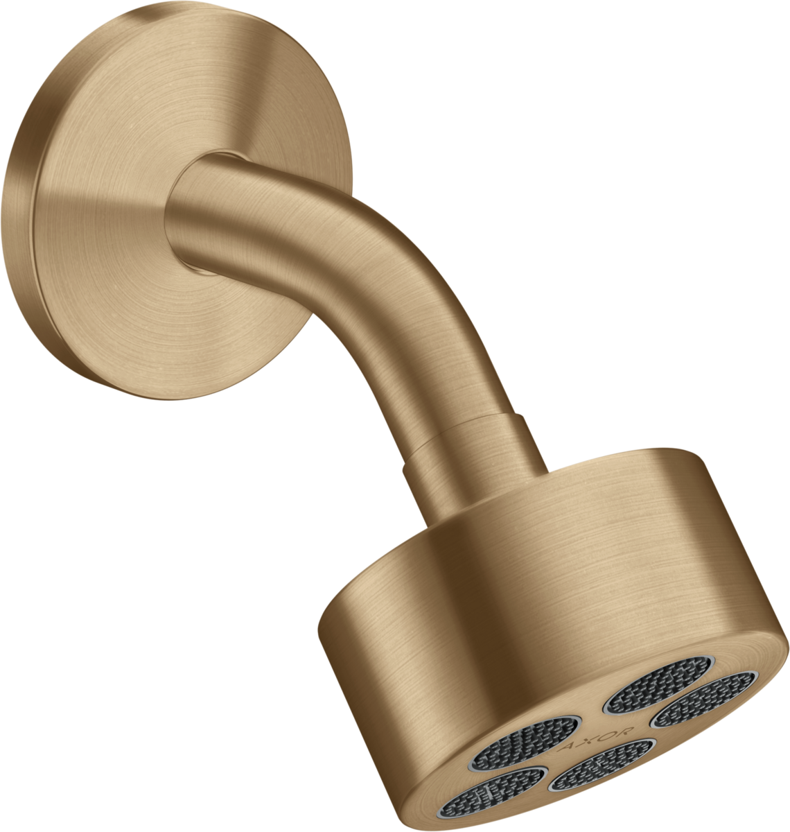 Axor One 2.5 GPM 75 1-Jet Brushed Bronze Powder Rain Showerhead
