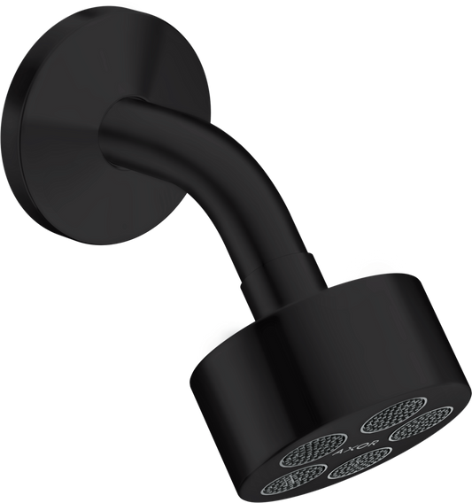 Axor One 2.5 GPM 75 1-Jet Matte Black Powder Rain Showerhead