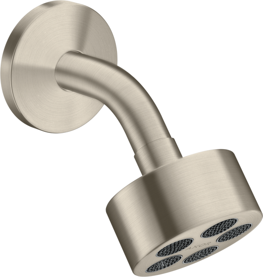 Axor One 2.5 GPM 75 1-Jet Brushed Nickel Powder Rain Showerhead
