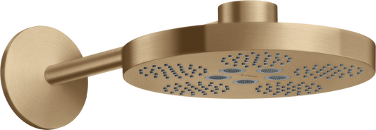 Axor One 2.5 GPM 280 2-Jet Brushed Bronze Showerhead With Showerarm Trim