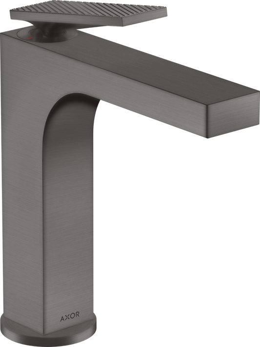 Axor Citterio 1.2 GPM Single Hole Rhombic Cut Brushed Black Chrome Faucet With Pop-Up Drain