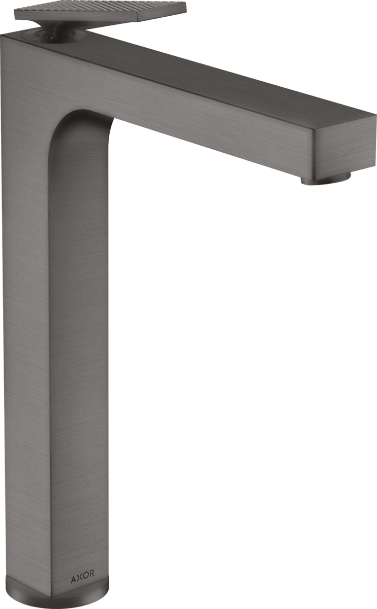 Axor Citterio 1.2 GPM Single Hole 280 Rhombic Cut Brushed Black Chrome Faucet Without Pop-Up Drain