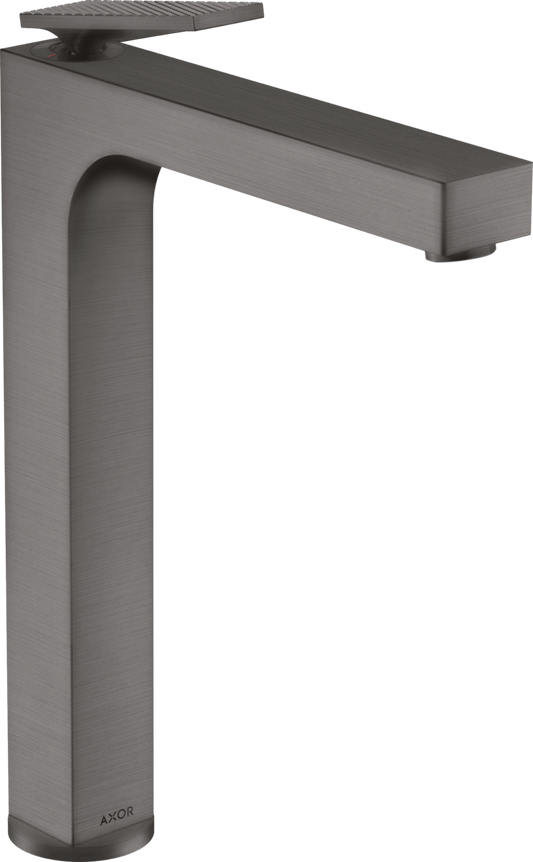 Axor Citterio 1.2 GPM Single Hole 280 Rhombic Cut Brushed Black Chrome Faucet Without Pop-Up Drain