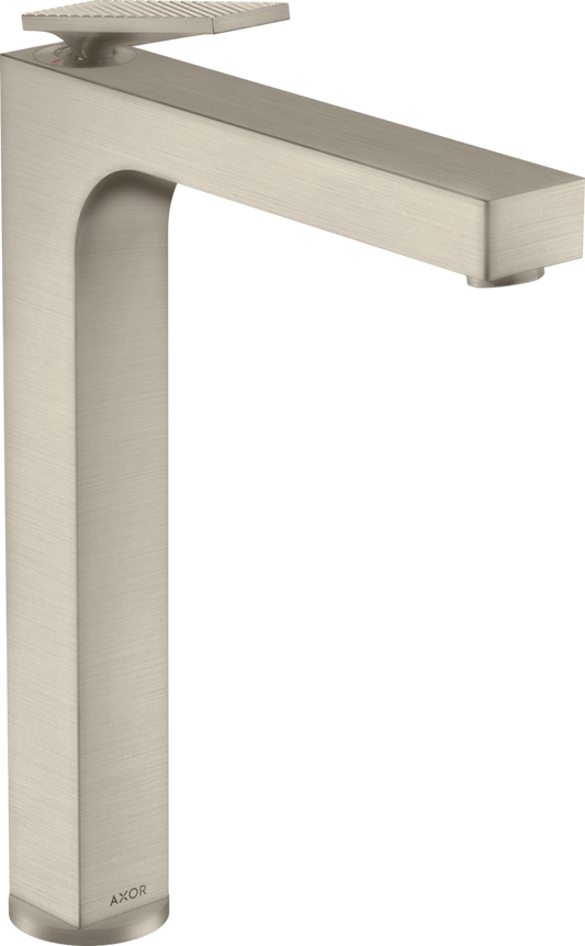 Axor Citterio 1.2 GPM Single Hole 280 Rhombic Cut Brushed Nickel Faucet Without Pop-Up Drain