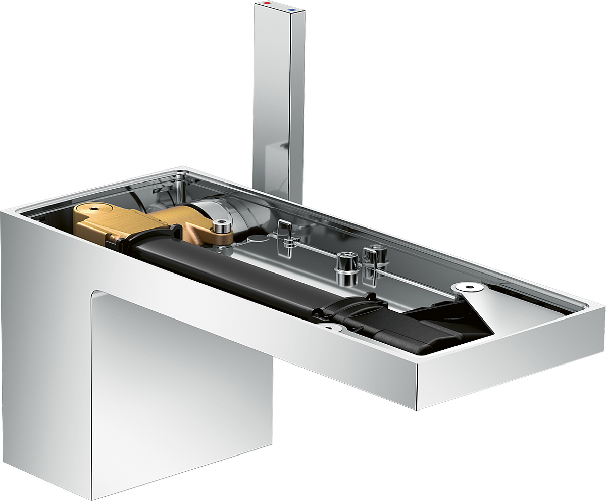 Axor MyEdition 1.2 GPM Single Hole 70 Chrome Faucet Without Plate and Pop-Up Drain