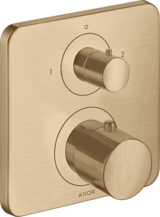 Axor Citterio M Brushed Bronze Thermostatic Trim With Volume Control and Diverter