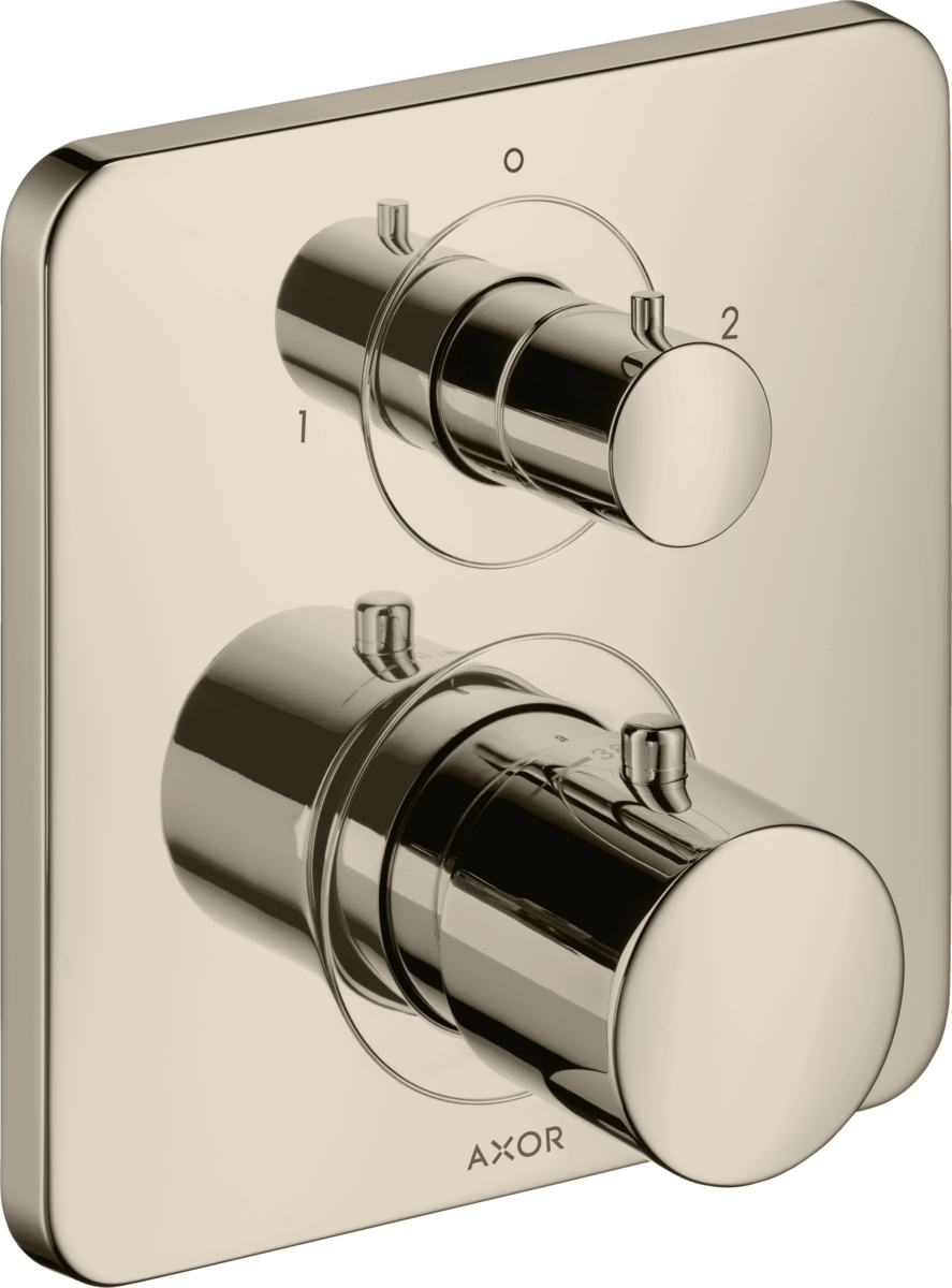 Axor Citterio M Polished Nickel Thermostatic Trim With Volume Control and Diverter