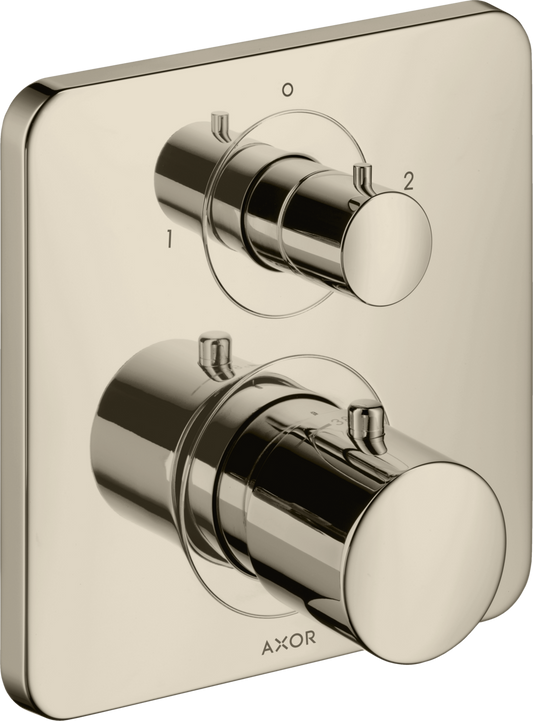 Axor Citterio M Polished Nickel Thermostatic Trim With Volume Control and Diverter