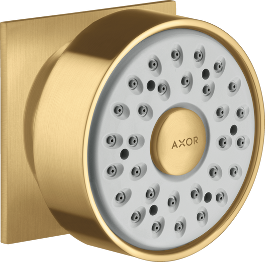 Axor 2.5 GPM Metal Square Brushed Gold Optic Bodyspray