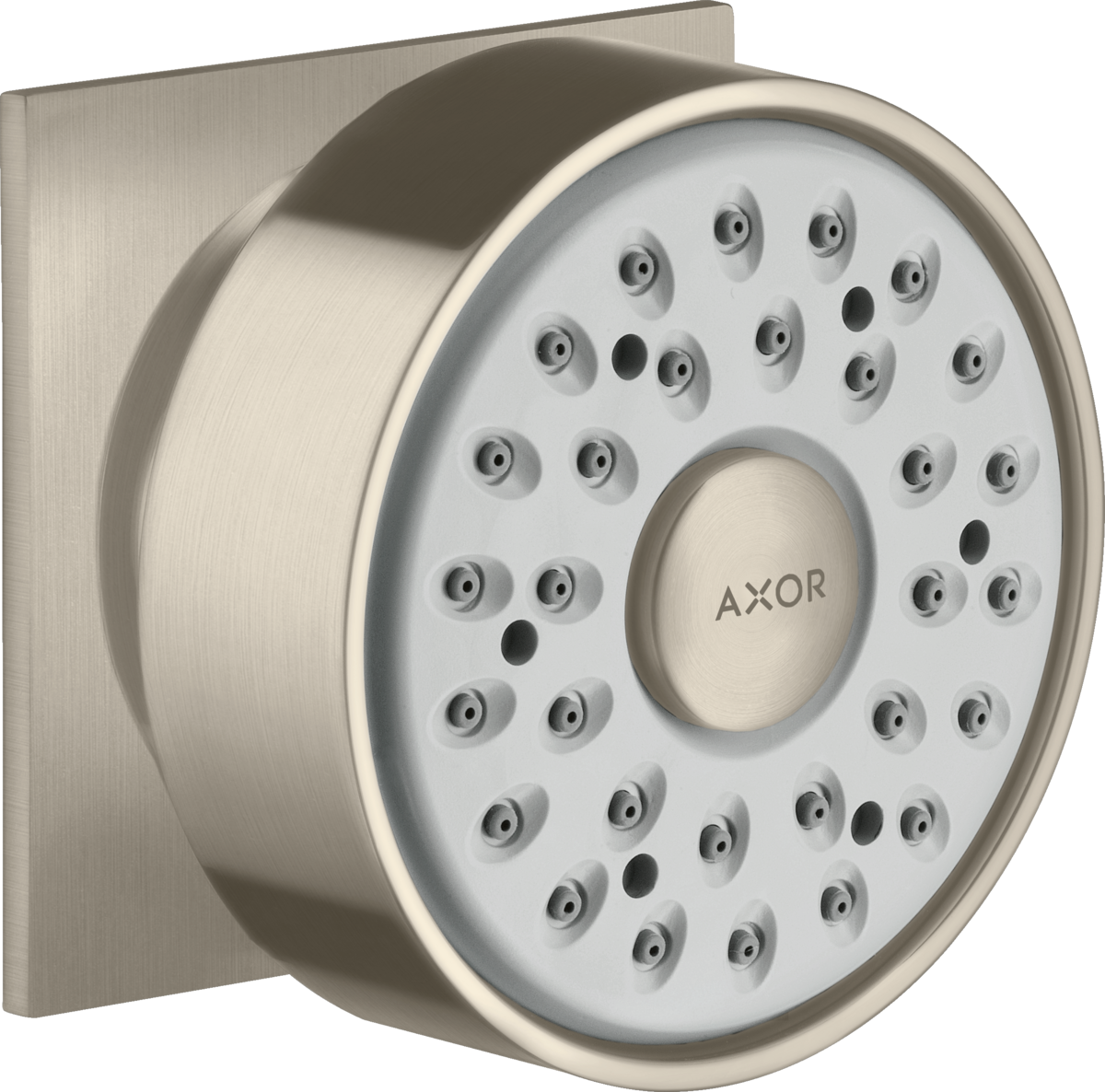 Axor 2.5 GPM Metal Square Brushed Nickel Bodyspray