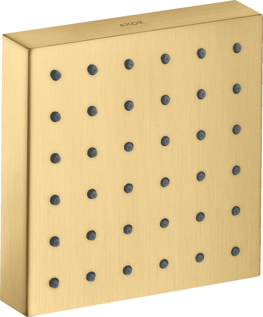 Axor ShowerSolutions 5" x 5" 1.5 GPM Square Brushed Gold Optic Bodyspray