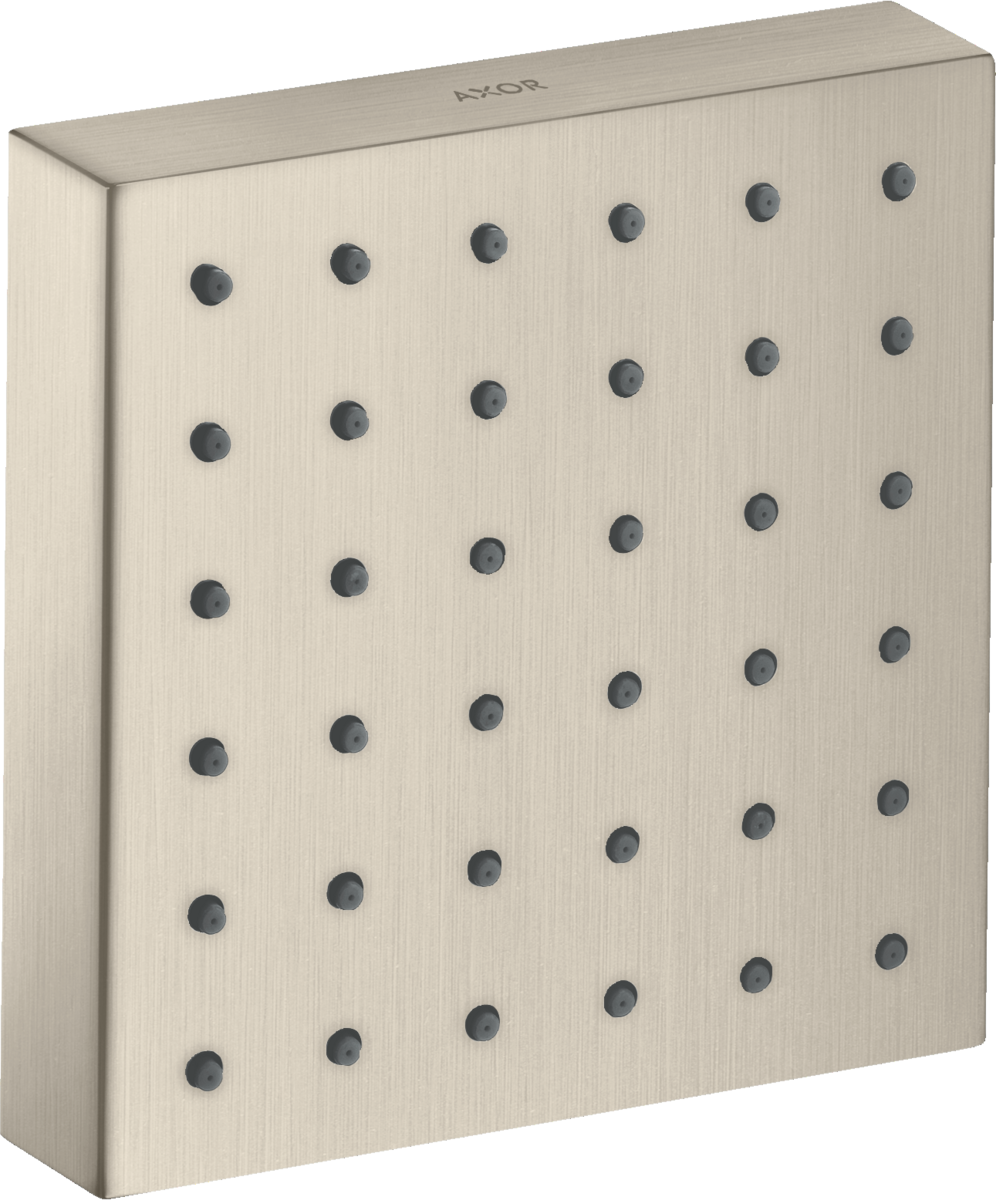 Axor ShowerSolutions 5" x 5" 1.5 GPM Square Brushed Nickel Bodyspray
