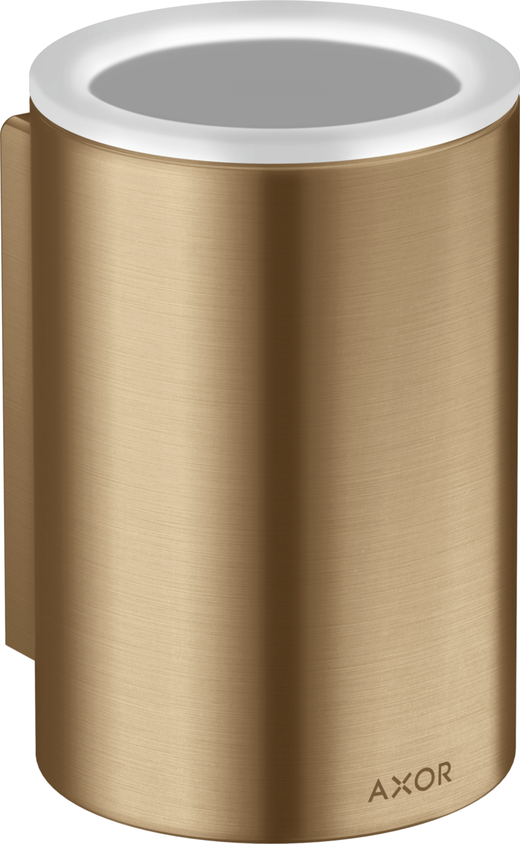 Axor Universal Circular Wall Mounted Brushed Bronze Toothbrush Tumbler