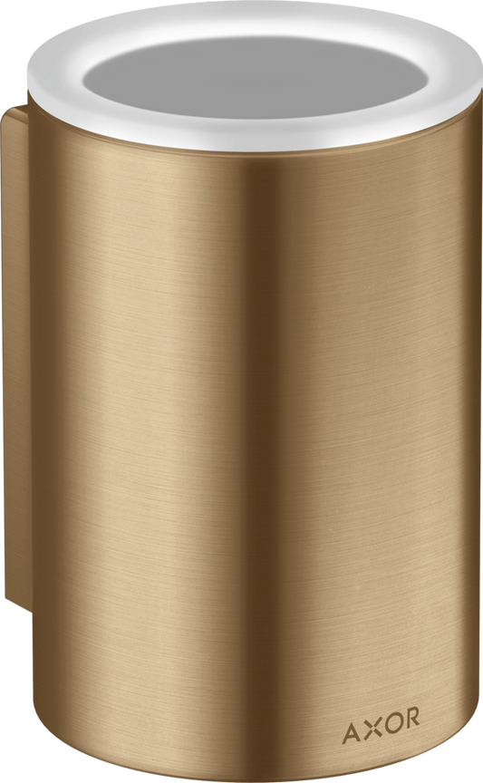 Axor Universal Circular Wall Mounted Brushed Bronze Toothbrush Tumbler