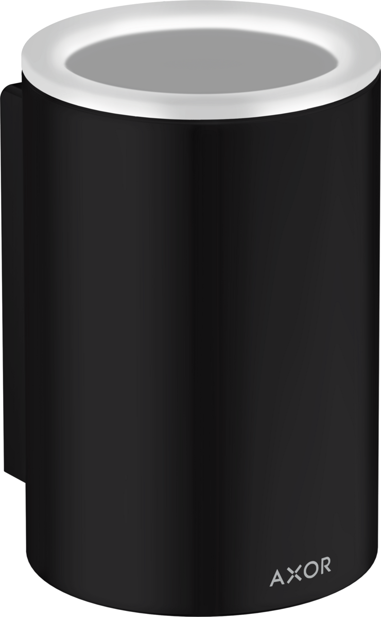 Axor Universal Circular Wall Mounted Matte Black Toothbrush Tumbler