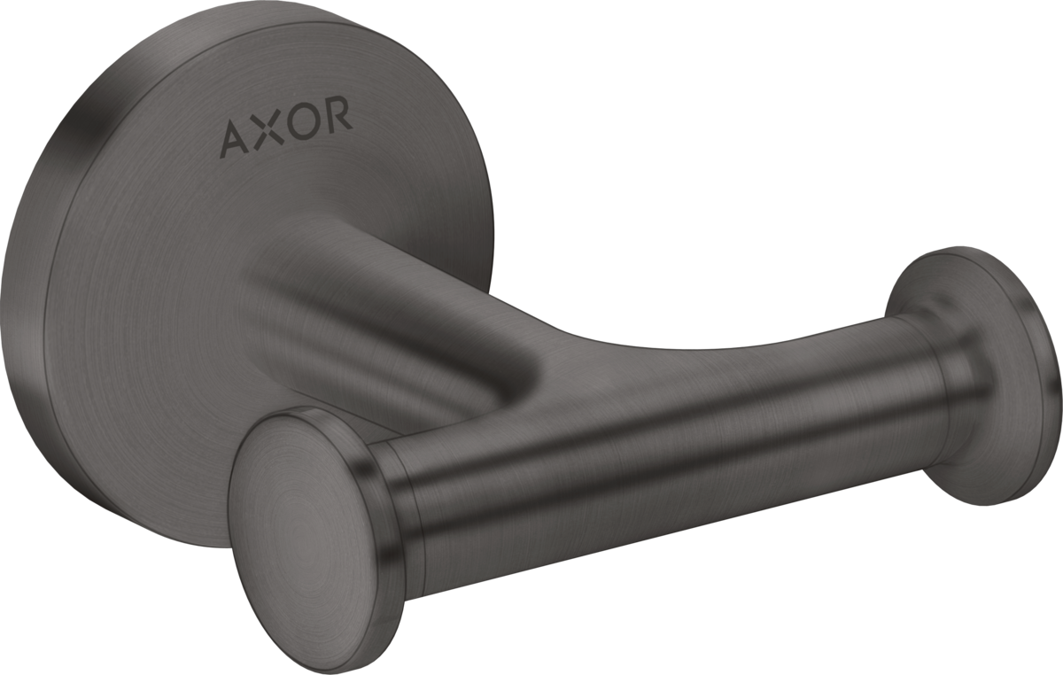 Axor Universal Circular Metal Brushed Black Chrome Wall-Mounted Double Hook