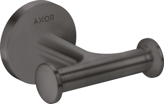 Axor Universal Circular Metal Brushed Black Chrome Wall-Mounted Double Hook
