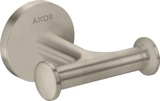 Axor Universal Circular Metal Brushed Nickel Wall-Mounted Double Hook