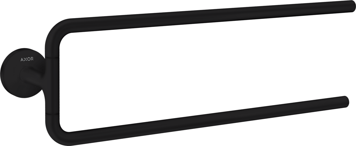 Axor Universal Circular 20" Metal Matte Black Double Towel Bar