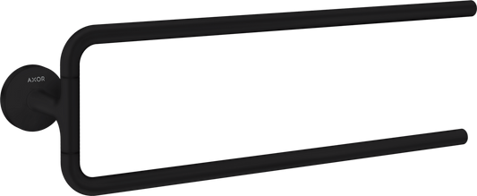 Axor Universal Circular 20" Metal Matte Black Double Towel Bar