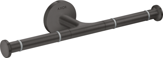 Axor Universal Circular Metal Brushed Black Chrome Wall Mounted Double Toilet Paper Holder