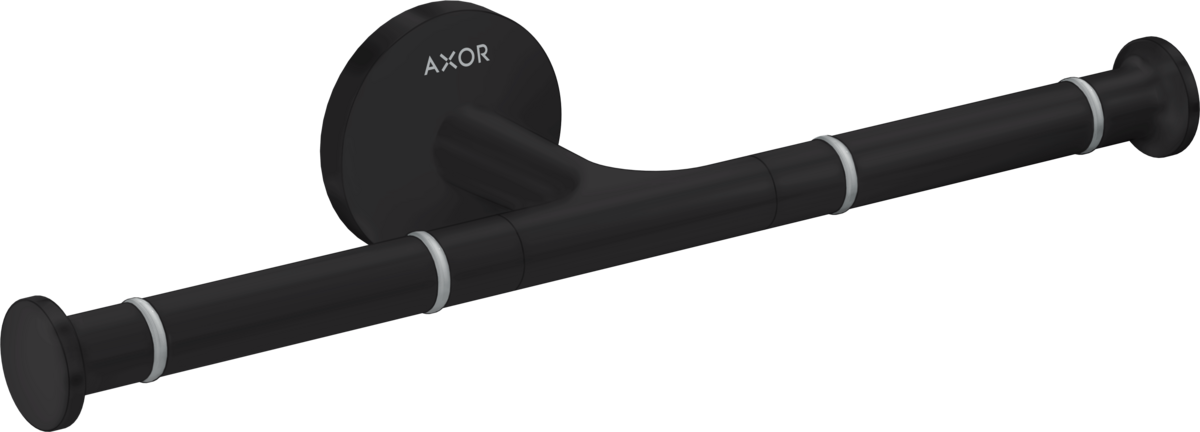 Axor Universal Circular Metal Matte Black Wall Mounted Double Toilet Paper Holder