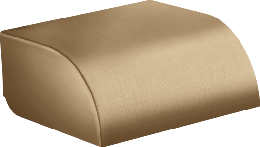 Axor Universal Circular Metal Brushed Bronze Wall Mounted Tissue Roll Holder With Cover