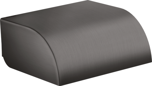Axor Universal Circular Metal Brushed Black Chrome Wall Mounted Tissue Roll Holder With Cover