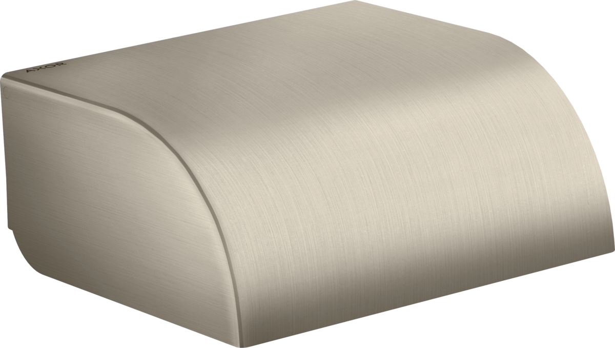 Axor Universal Circular Metal Brushed Nickel Wall Mounted Tissue Roll Holder With Cover