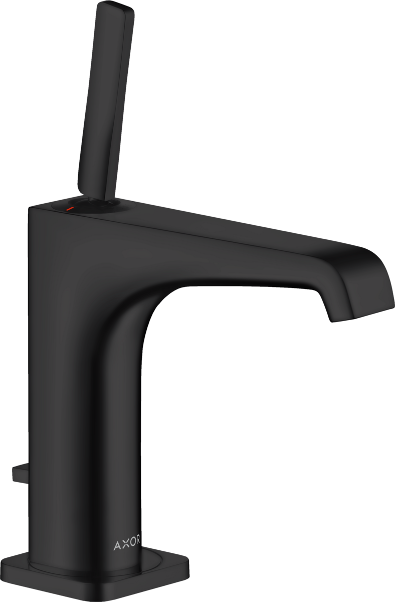 Axor Citterio E 1.2 GPM Single Hole 125 Matte Black Faucet With Pop-Up Drain
