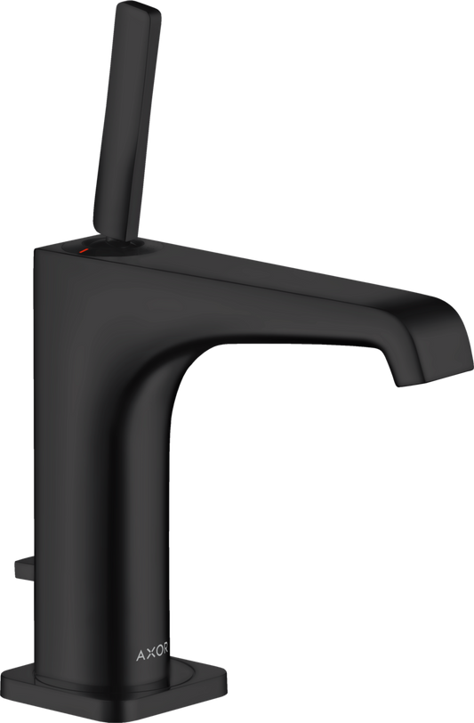 Axor Citterio E 1.2 GPM Single Hole 125 Matte Black Faucet With Pop-Up Drain