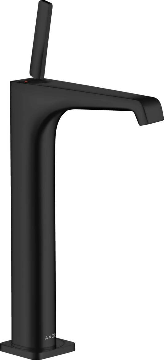 Axor Citterio E 1.2 GPM Single Hole 250 Matte Black Faucet Withou Pop-Up Drain